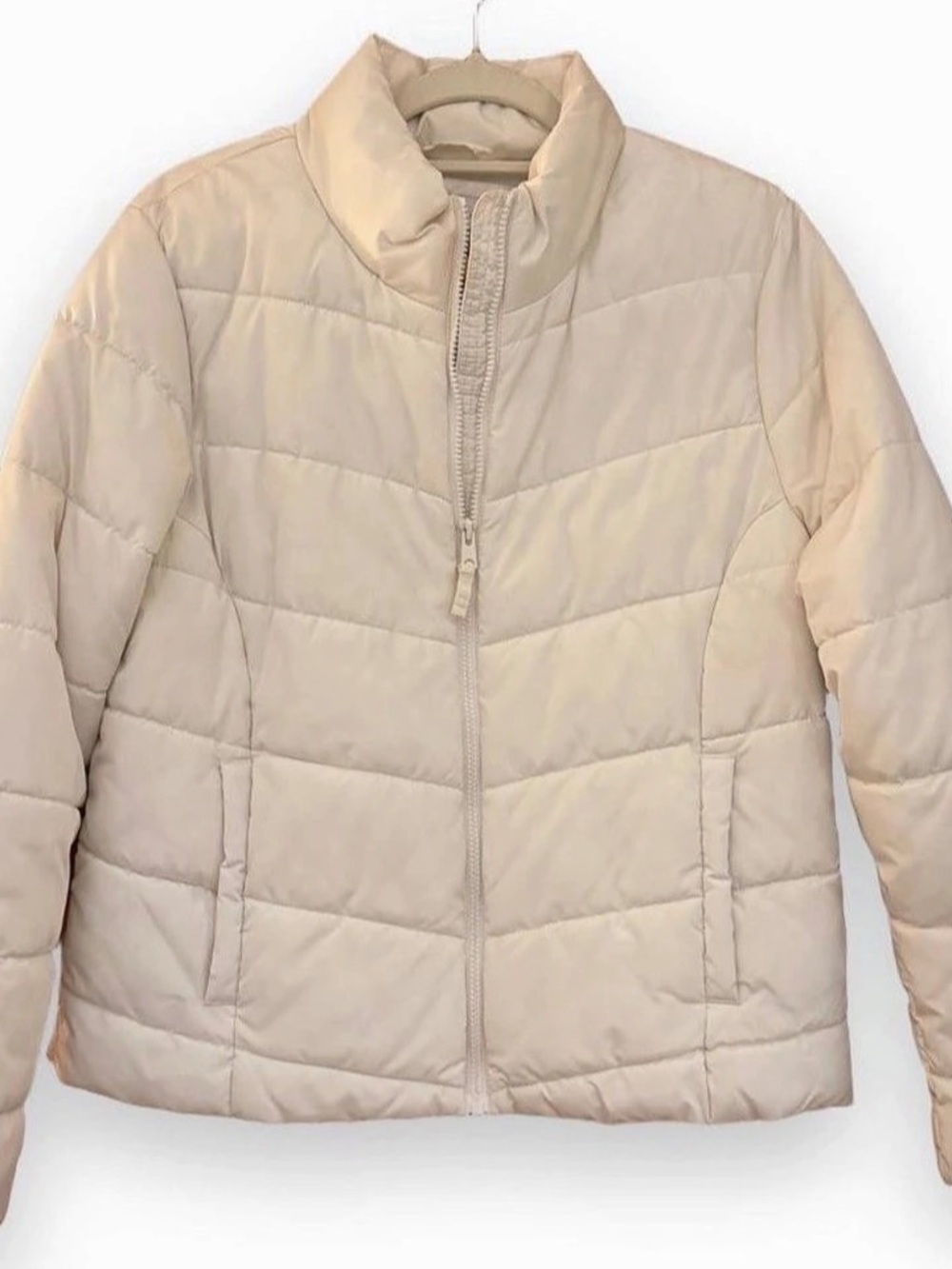 Cole Haan Puffer Jacket in Cream Size M Like New